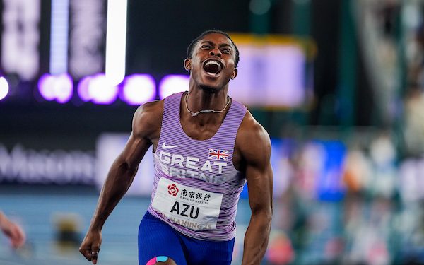 Jeremiah Azu World Indoor sprint champion.