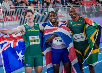 Jeremiah Azu World Indoor sprint champion.