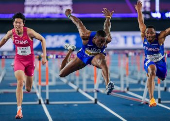 Grant Holloway Wins Third Consecutive 60m hurdles World Title in Nanjing 2025, Makes History!