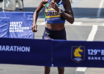 KORIR, LOKEDI WIN BOSTON MARATHON IN FAST TIMES