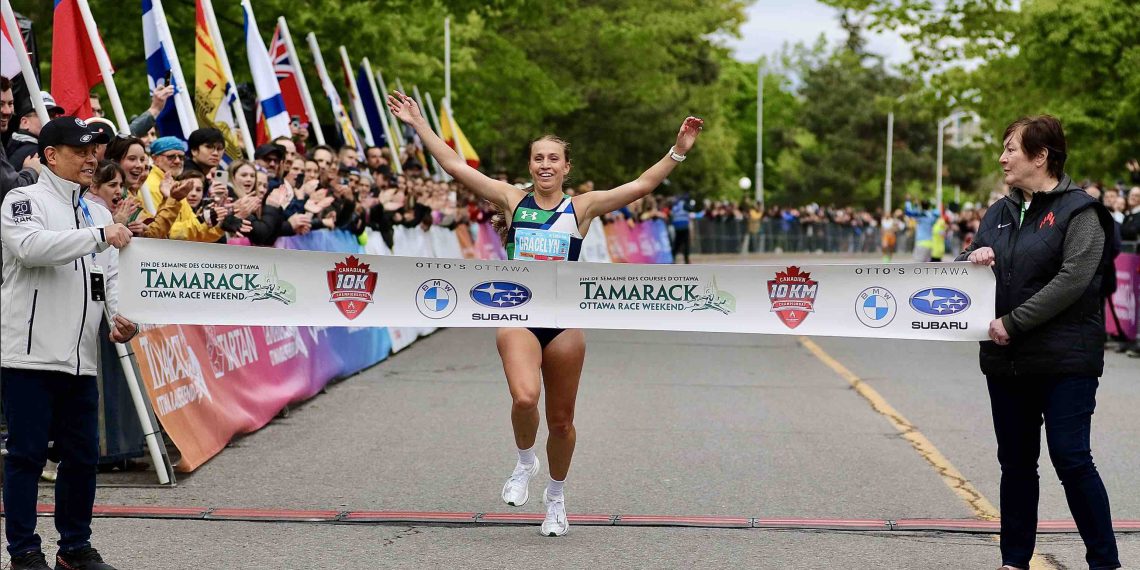 LARKIN, PHILIBERT-THIBOUTOT TAKE CANADIAN 10-K TITLES IN OTTAWA