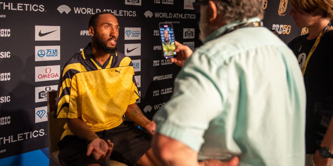 2025 NIKE Pressers, Day 1, Presser 1, The Sprints, Men: Christian Coleman, Matthew Hudson-Smith, Quincy Hall and Kishane Thompson