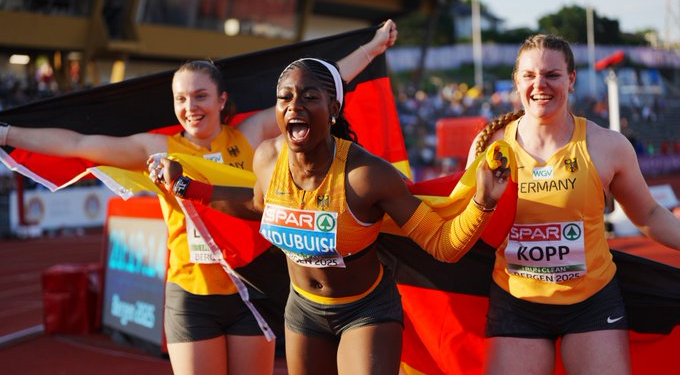 2025 European Athletics U23, Day 1, July 17, 2025,  in Bergen, Norway: Germany Sweeps Women’s Shot Put!