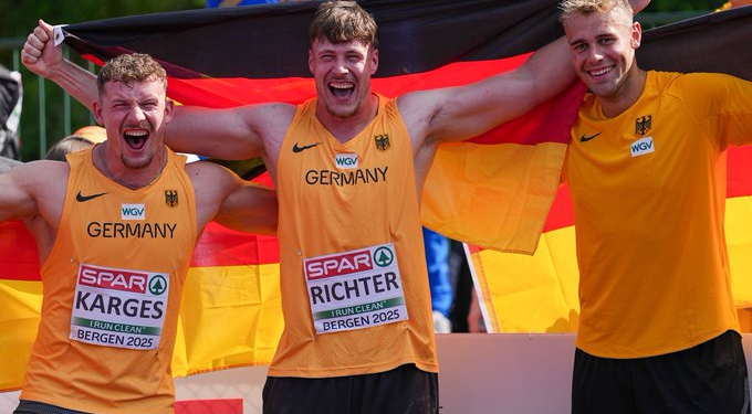 2025 European Athletics U23, Day 2, July 18, 2025,  in Bergen, Norway: Germany’s Men sweep Discus, Ireland wins Women’s 10,000m!