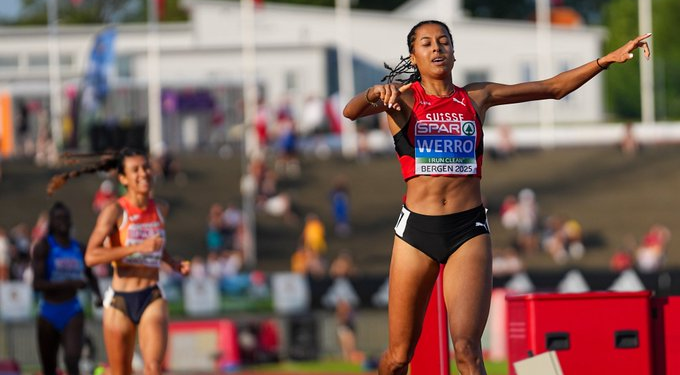 2025 European Athletics U23, Day 3, July 19, 2025, Women’s events, in Bergen, Norway: Jæger 49.74 CR, Werro 1:57.42 CR, Newnham 54.08 CR