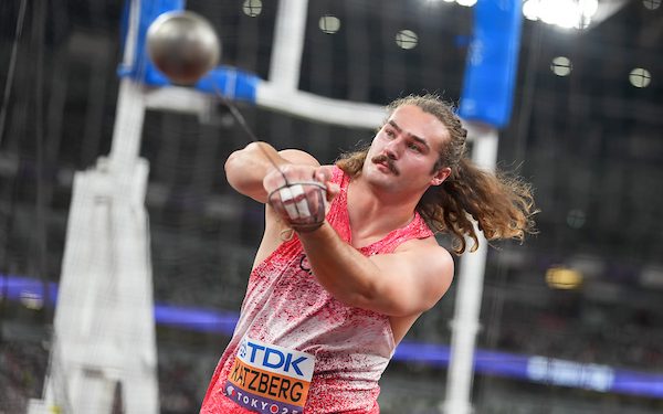 ETHAN KATZBERG, CAN, gold medalist, Hammer Throw,  Interview at adidas Hospitality World Athletics Championships Tokyo 2025