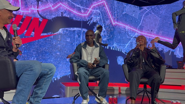 Eliud Kipchoge and Sifan Hassan visit NIKE House of Innovation