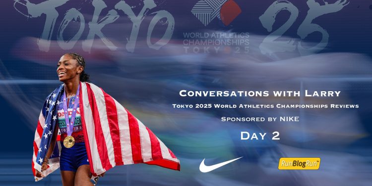 Conversations with Larry, Tokyo 2025 World Athletics Championships Reviews, Day 2: September 14, 2025, Melissa Jefferson-Wooden takes the 100 meters!