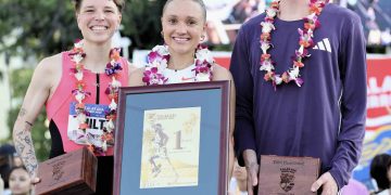 JOHNSON WINS KALAKAUA MERRIE MILE IN AMERICAN RECORD TIME